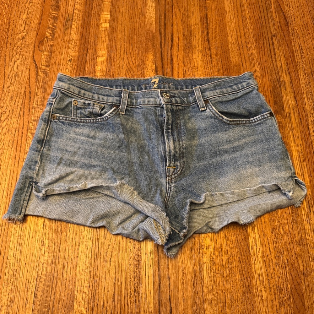 7 FOR ALL MANKIND women’s denim shorts, size 29